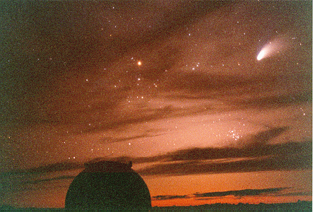 Hale-Bopp over Keck