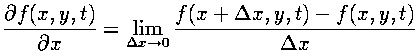 df/dx = lim_{h \rightarrow 0} (f(x+h) - f(x))/h
