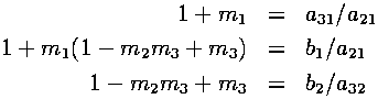 Three equations