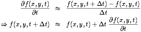 f(t+h) = f(t) + h df/dt